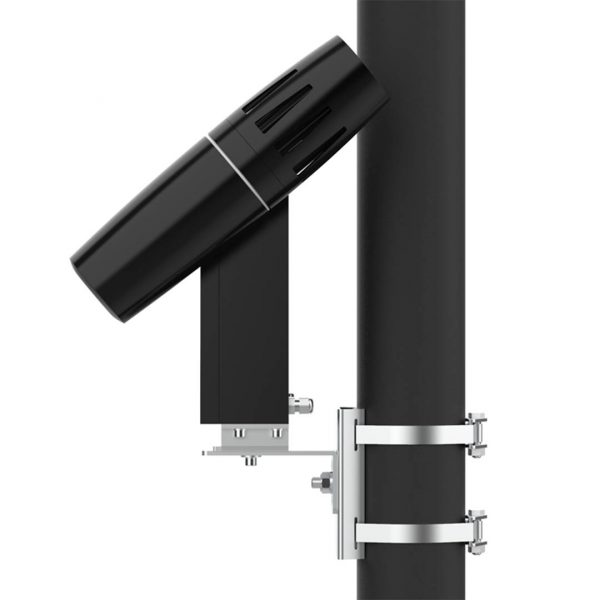 PHOS pole mount LED Projektor für Gobos, Montage an einem Mast, Gehäusefarbe schwarz