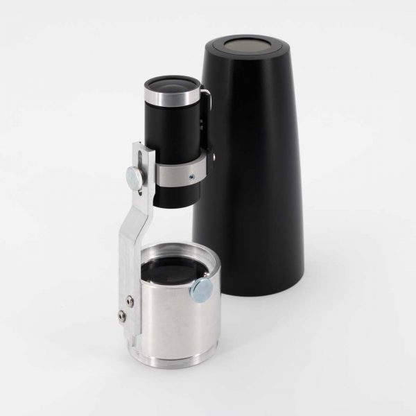 Weitwinkelobjektiv 45 mm mit Projektionsoptik und schwarzer Hülse, für Goboprojektoren von Derksen Lichttechnik