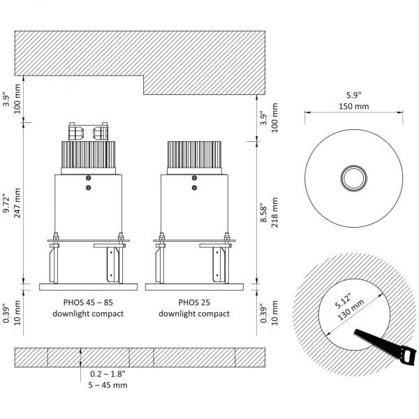 PHOS 45 downlight compact - Image 6